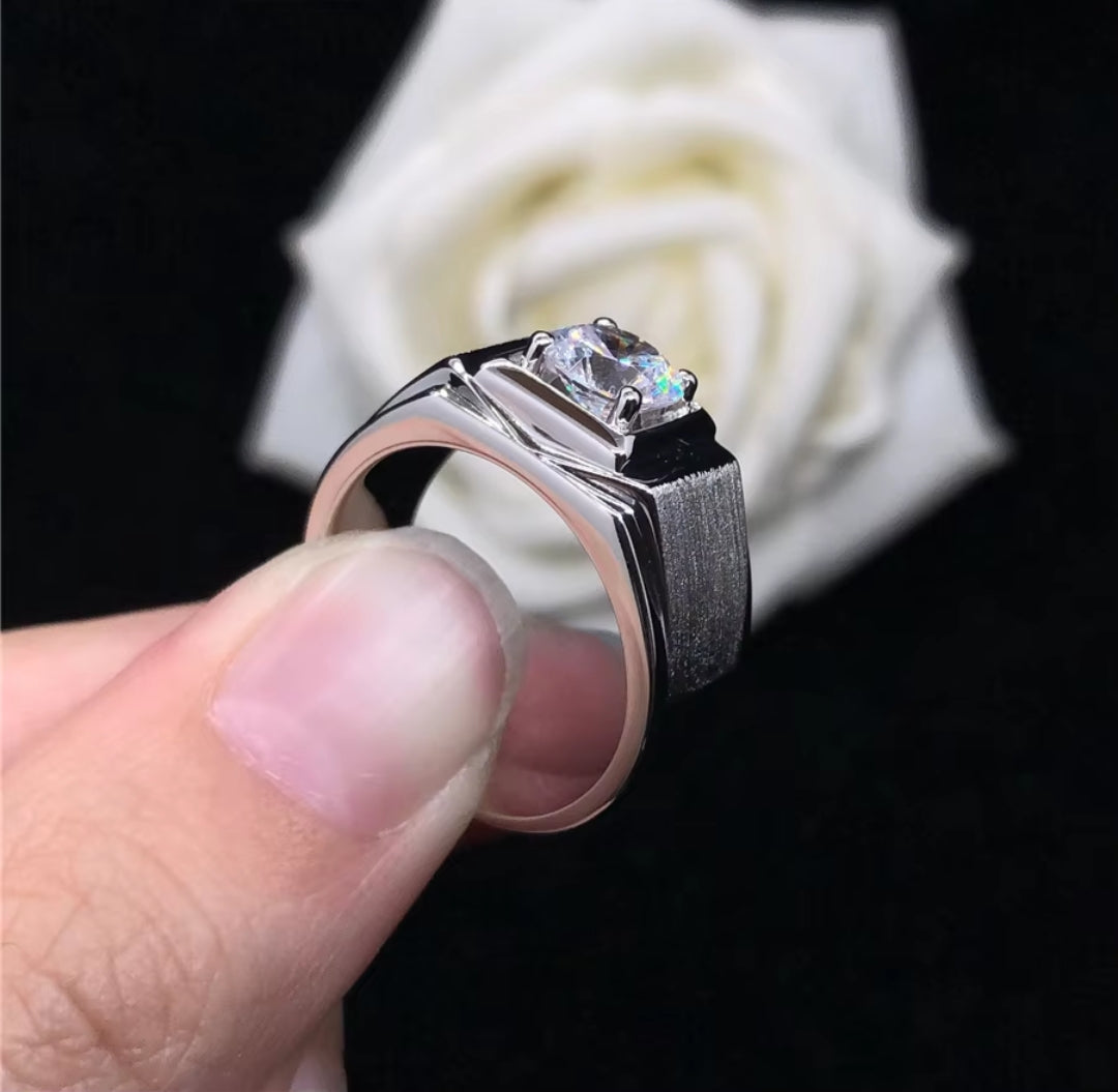 Men's Troy Moissanite Band -VVS1 Certified π