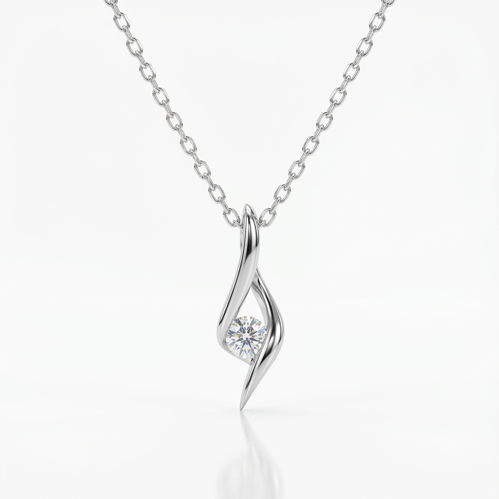 Majestic Moissanite Diamond Necklace -VVS1 Certified Diamond ๐