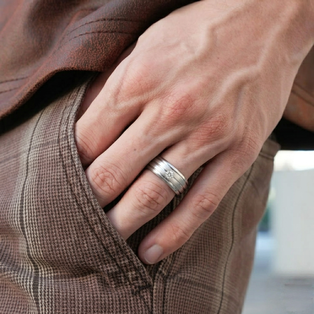Men's Alpha Core Moissanite Band