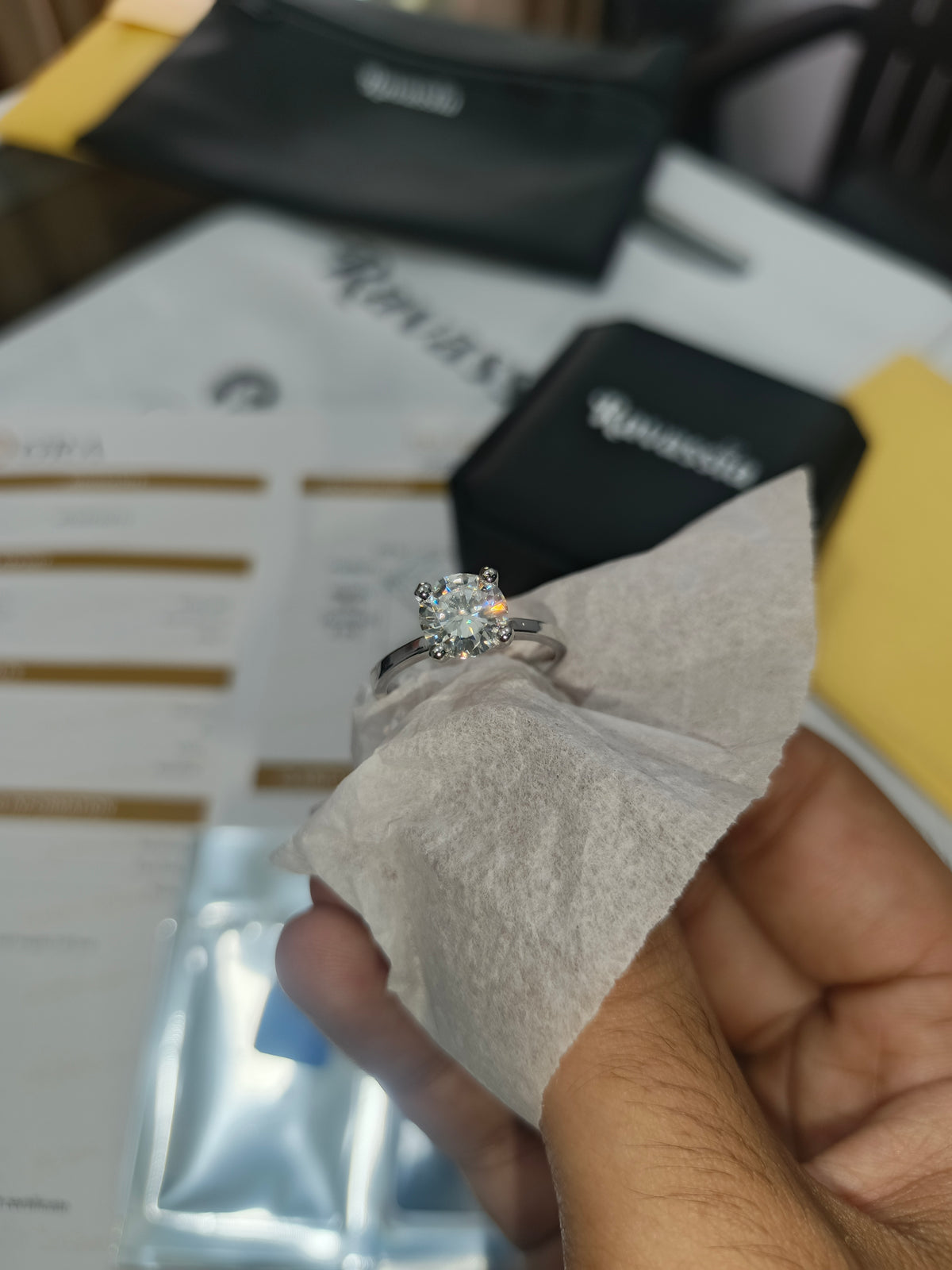Classic 2 Carats Moissanite Ring -VVS1 Certified π
