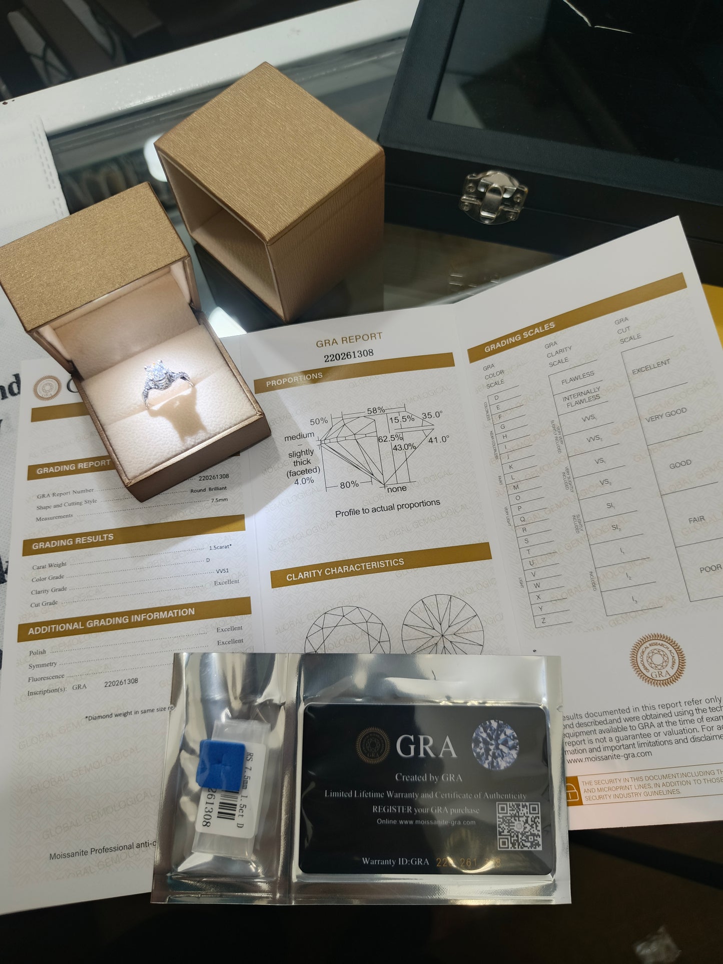 Avelisse Moissanite Ring -VVS1 Certified π