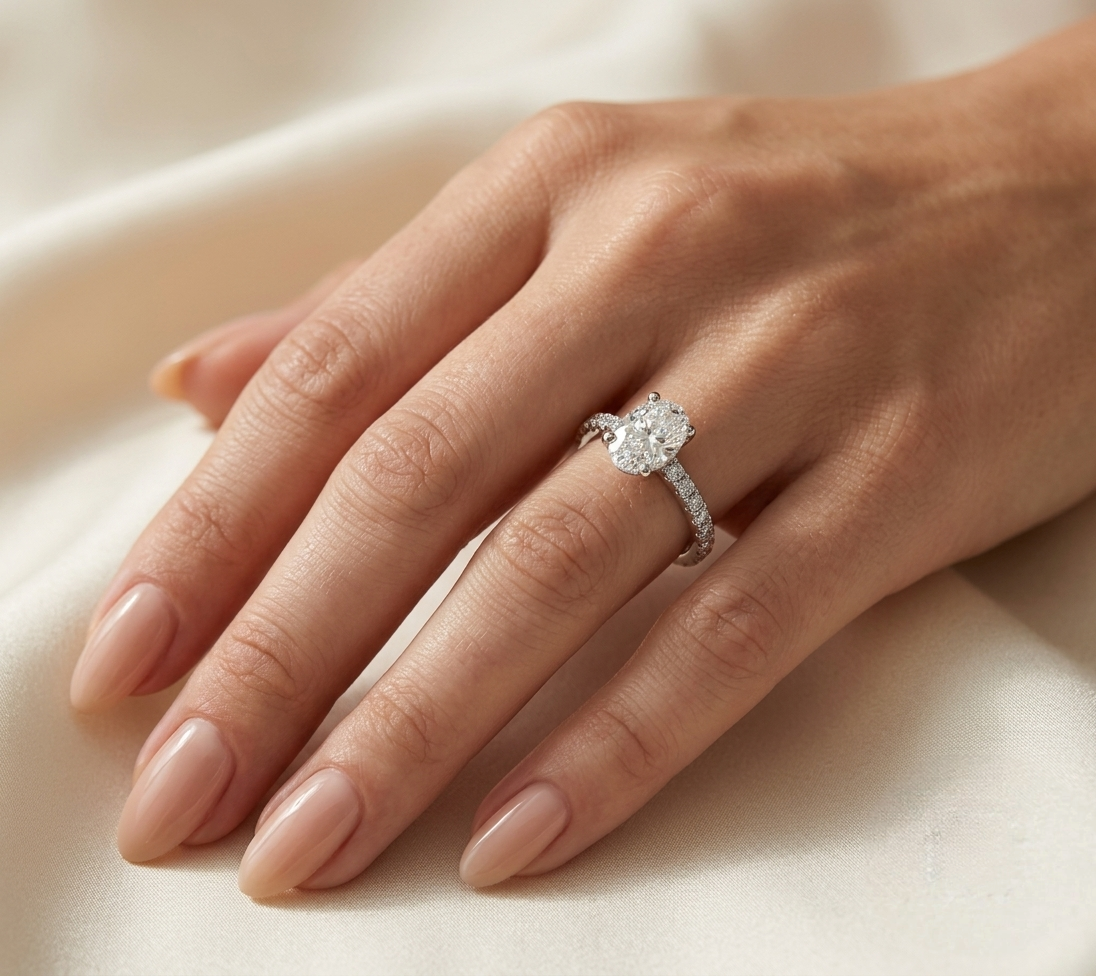 1 Carat Solene Moissanite Ring -VVS1 Certified Diamond Ring ๐
