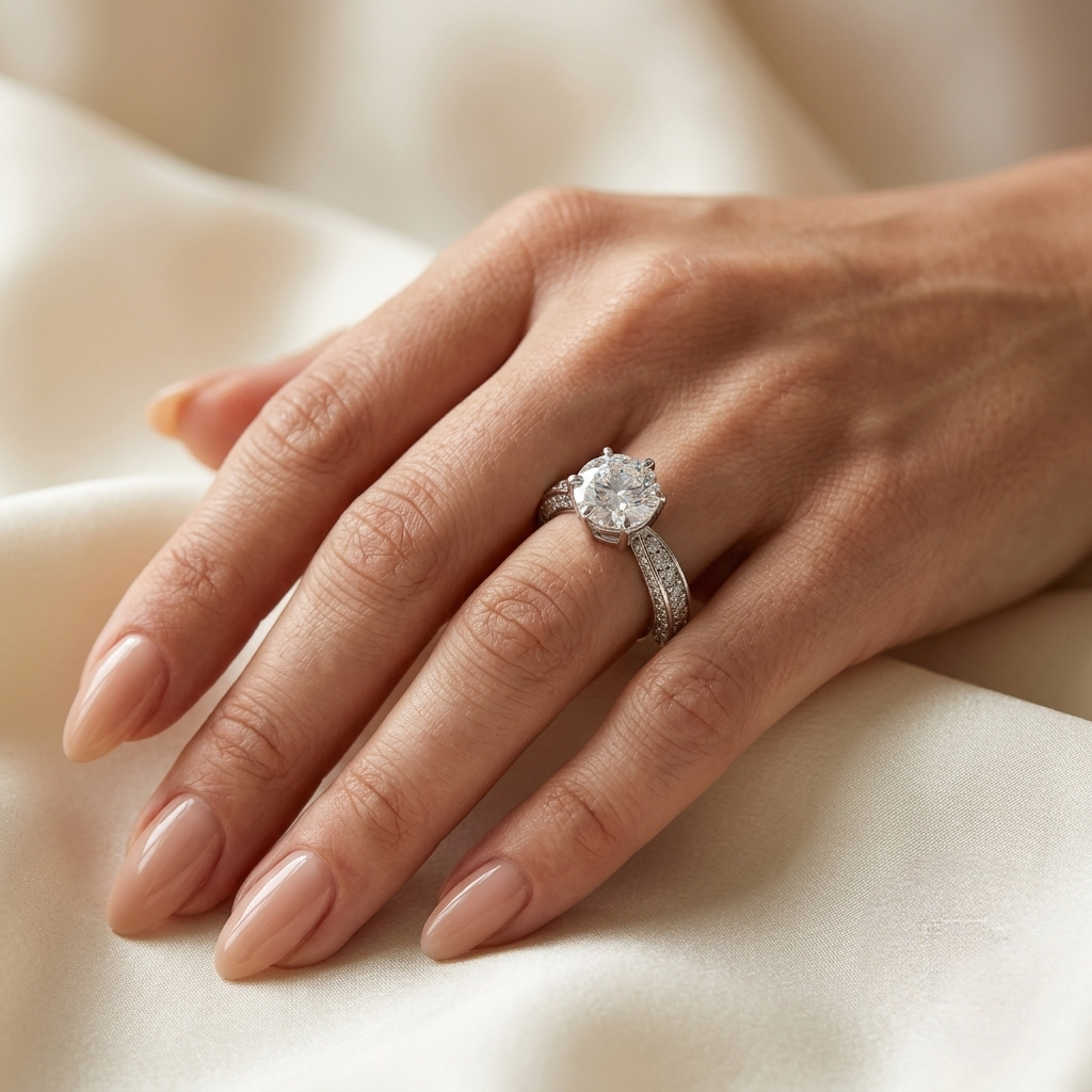 2 Carats Queens Glow Moissanite Diamond Ring - VVS1 Certified Diamond 💎