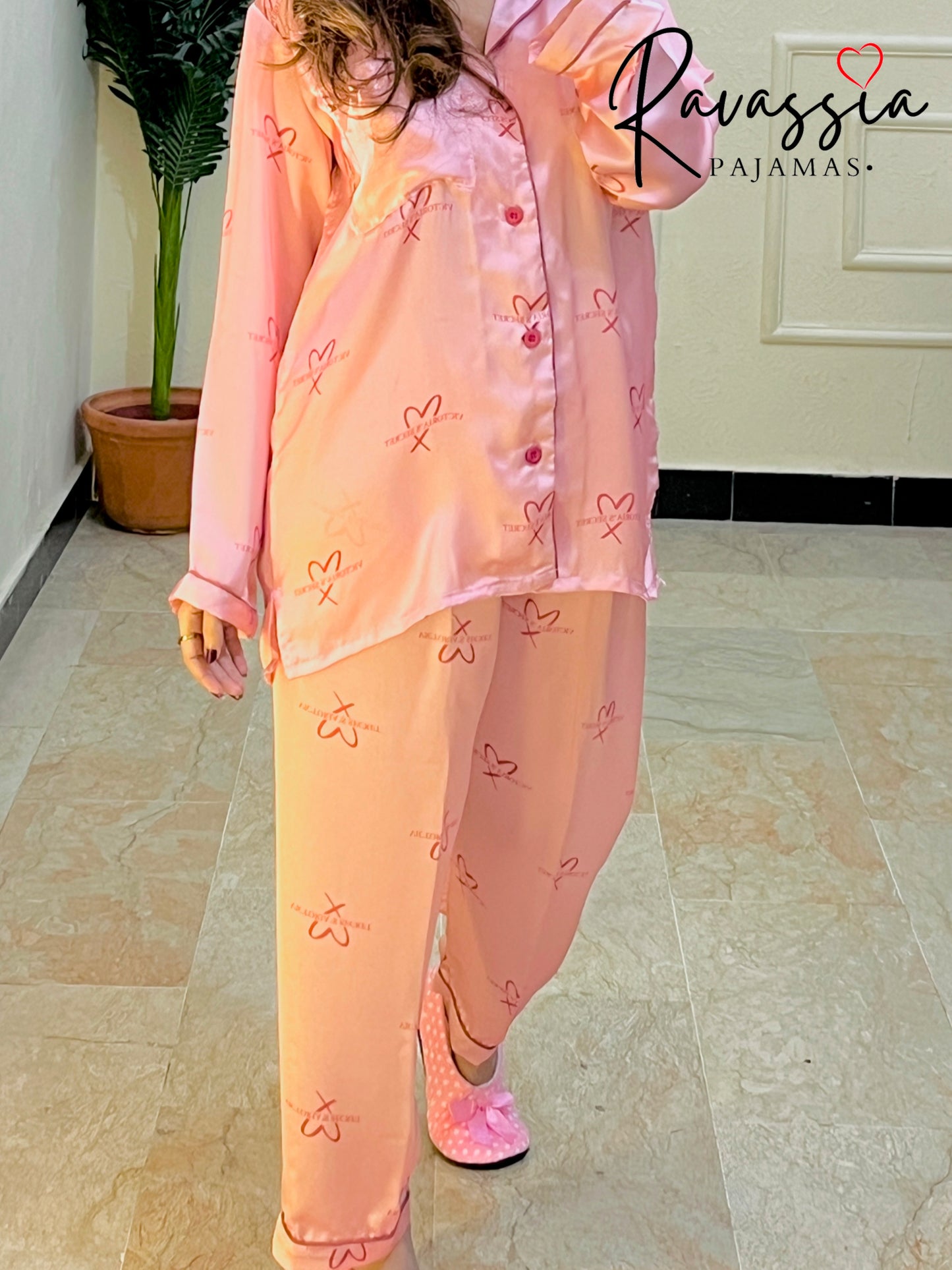 Vitori Pink Silk Pajamas