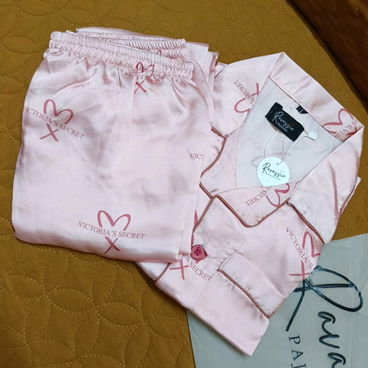 Vitori Pink Silk Pajamas