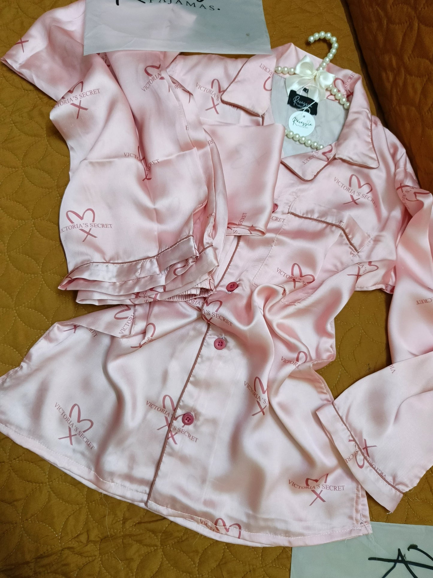 Vitori Pink Silk Pajamas