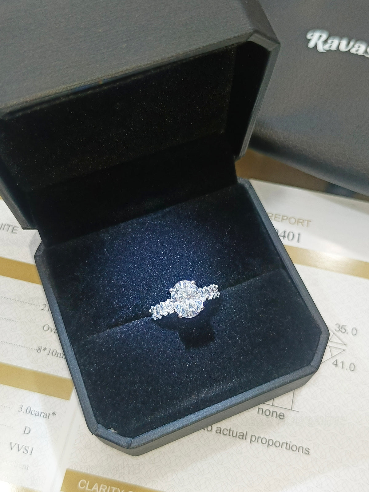 Oval Marquise Moissanite Ring -VVS1 Certified 💎