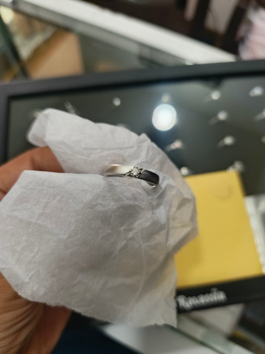 Men's Classic Matt Moissanite Band -VVS1 Certified 💎