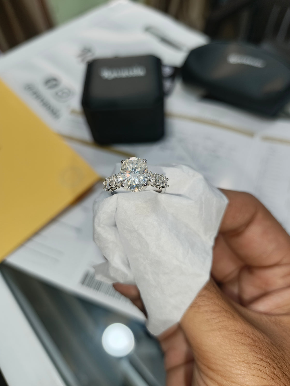 Oval Marquise Moissanite Ring -VVS1 Certified 💎