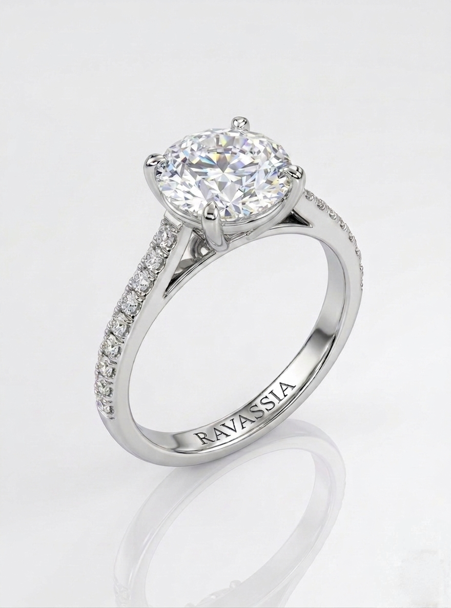 Queen's Halo Moissanite Ring