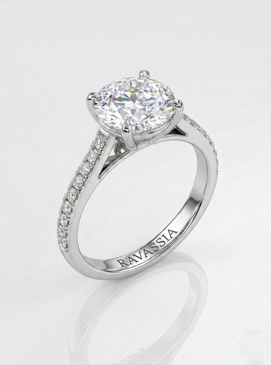 Queen's Halo Moissanite Ring