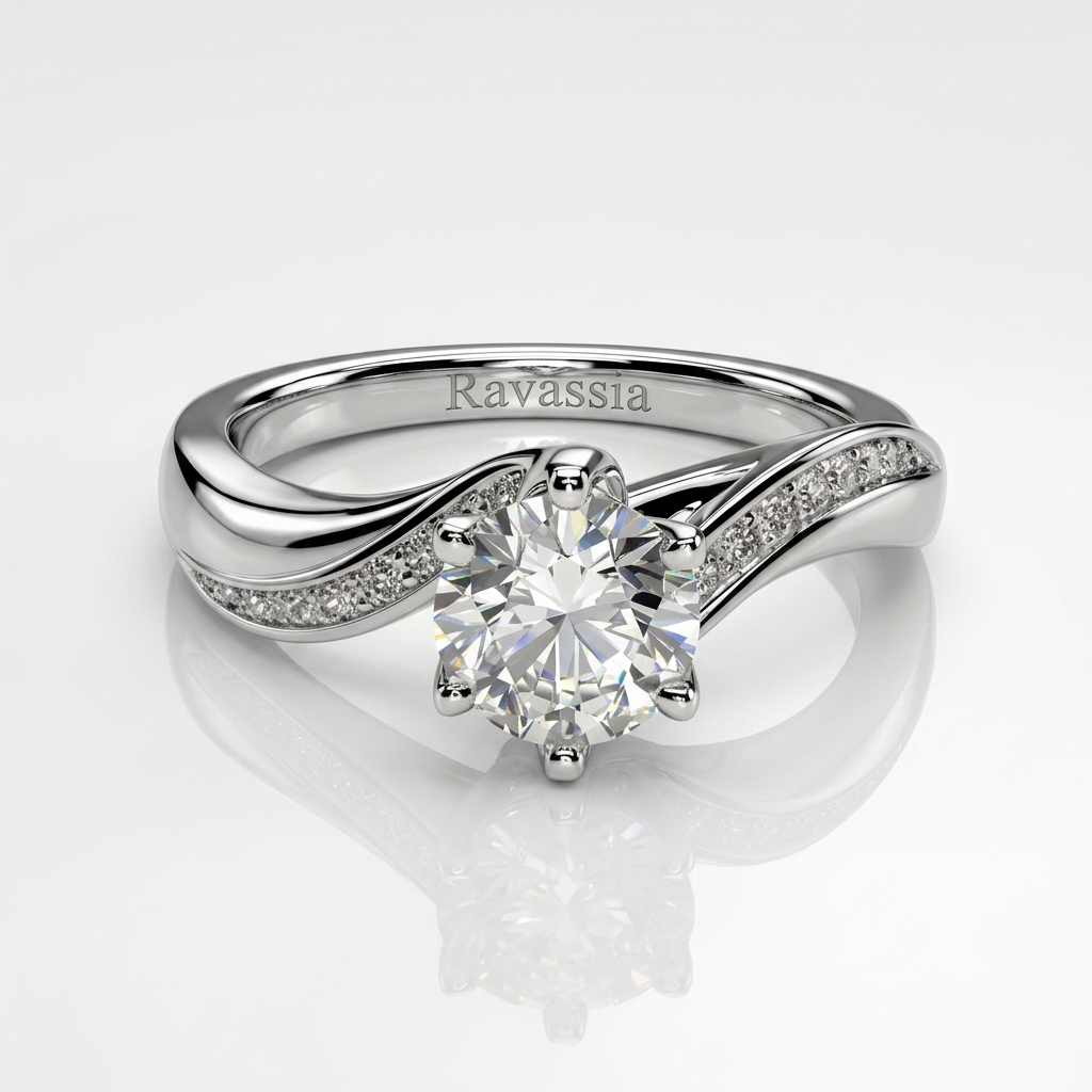 Elysian Knot Moissanite Ring -VVS1 Certified Diamond 💎