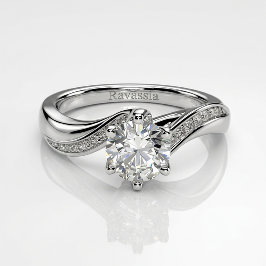 Elysian Knot Moissanite Ring -VVS1 Certified Diamond 💎