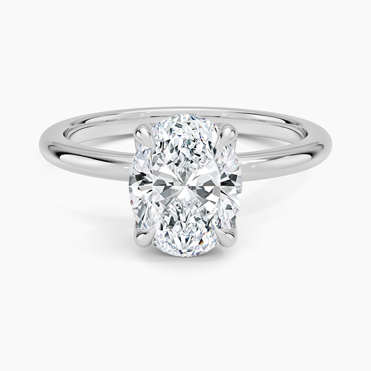 Classic Oval Cut Moissanite Ring -VVS1 Certified 💎