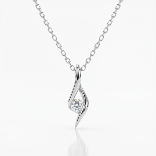 Majestic Moissanite Diamond Necklace -VVS1 Certified Diamond 💎