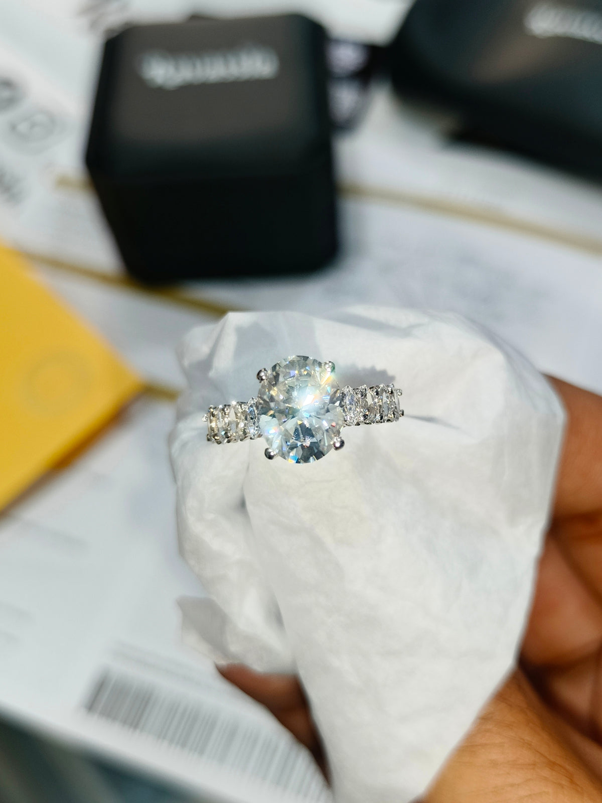 Oval Marquise Moissanite Ring -VVS1 Certified 💎