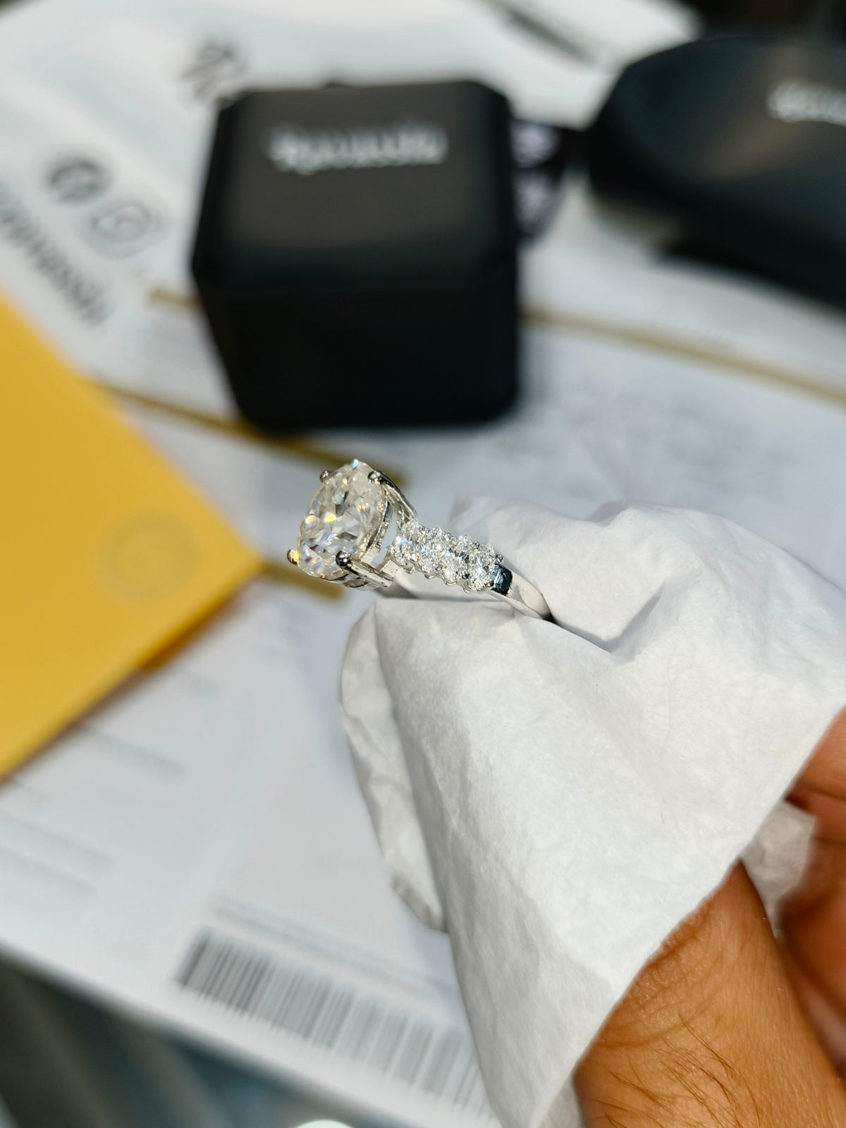 Oval Marquise Moissanite Ring -VVS1 Certified 💎