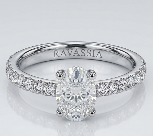 1 Carat Solene Moissanite Ring -VVS1 Certified Diamond Ring 💎