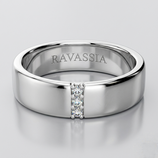 Men's Linear Moissanite Band