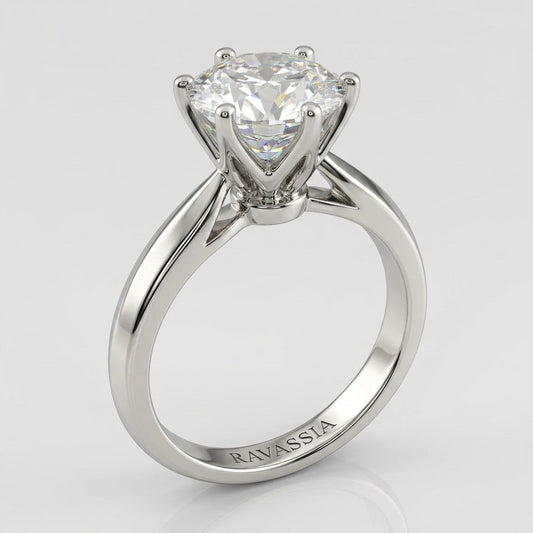 3 Carats Tiffany Inspired Moissanite Diamond Ring -VVS1 Certified Diamond Ring 💎