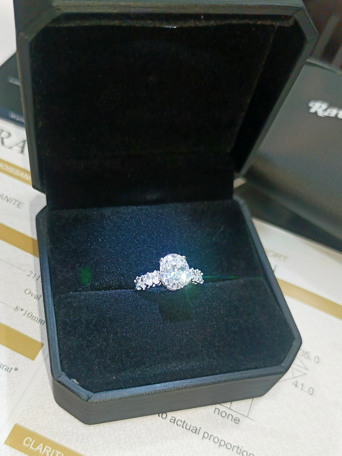Oval Marquise Moissanite Ring -VVS1 Certified 💎