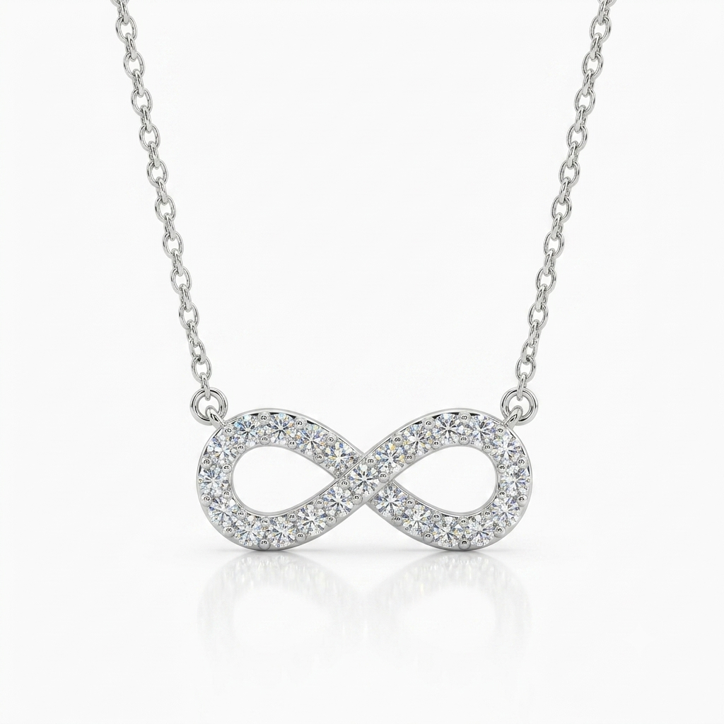 Infinity Sparkle Diamond Necklace -VVS1 Certified Diamond 💎 (Copy)