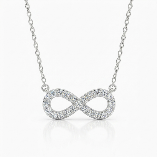 Infinity Sparkle Diamond Necklace -VVS1 Certified Diamond 💎 (Copy)