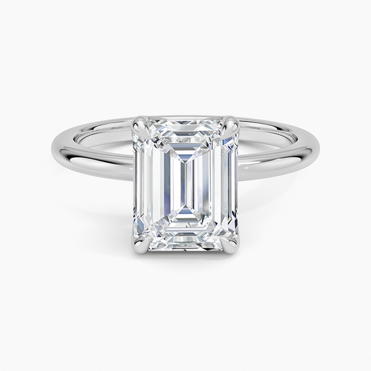 Classic Emerald Cut Moissanite Ring -VVS1 Certified 💎