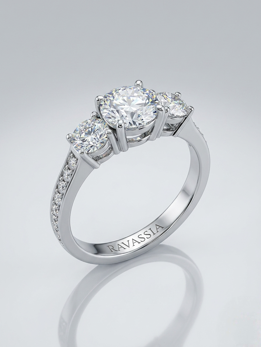 Trinity Promise Moissanite Ring