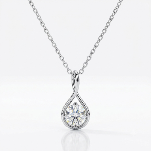 Infinity Glow Moissanite Diamond Necklace -VVS1 Certified Diamond 💎
