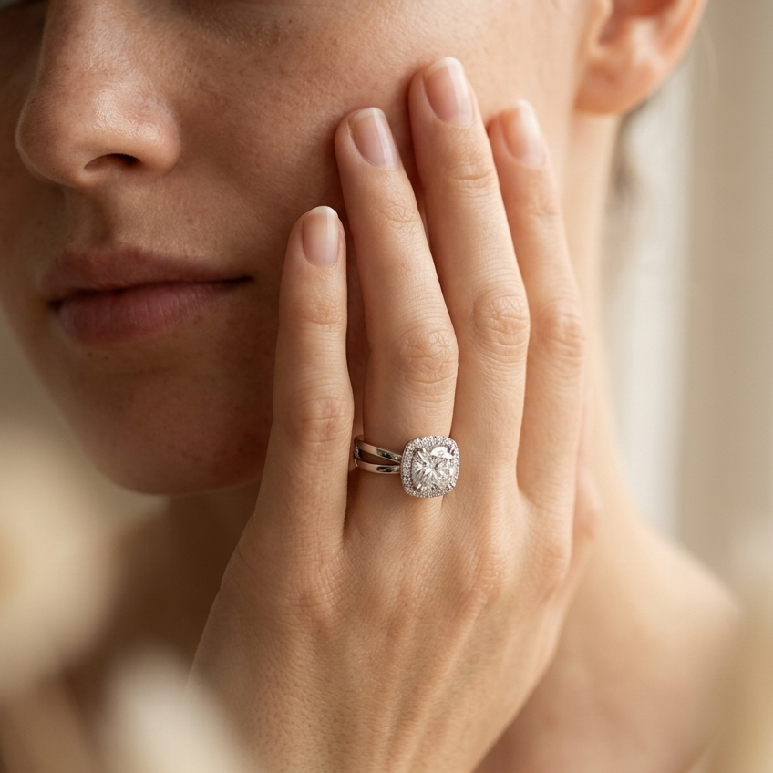3 Carats Lumina Moissanite Diamond Ring -VVS1 Certified Diamond Ring 💎