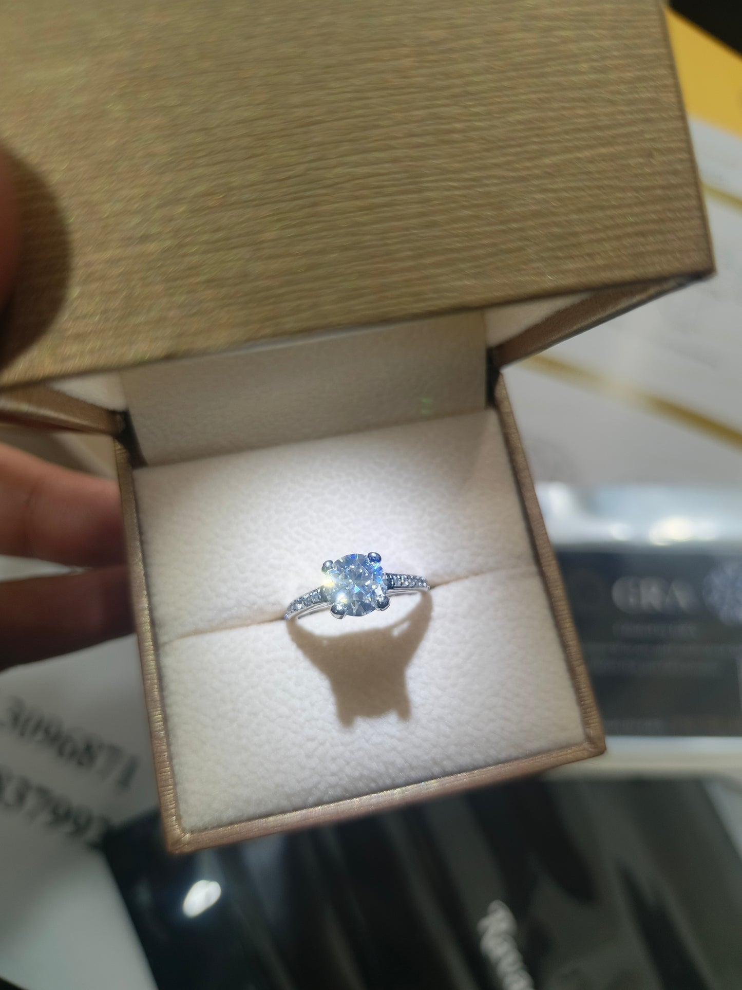 1.5 Carats Bolevier Moissanite Ring -VVS1 Certified Diamond 💎