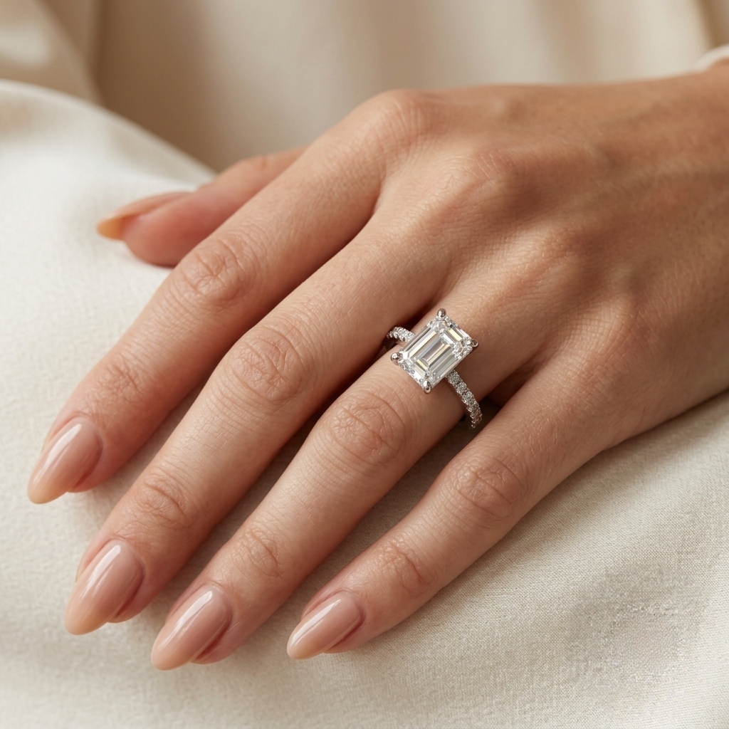 Emerald Cut Ravassia Éclat Moissanite Diamond Ring - VVS1 Certified Diamond 💎