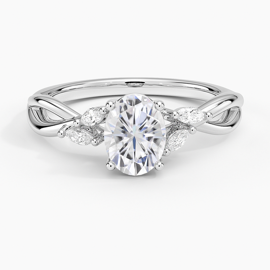 Valencia Oval Moissanite Ring -VVS1 Certified 💎