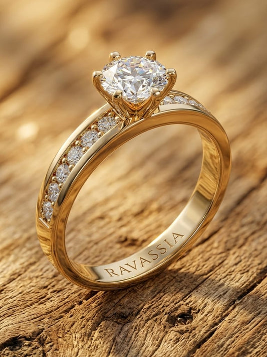 Ravassia Glow Moissanite Diamond Ring -VVS1 Certified Diamond 💎